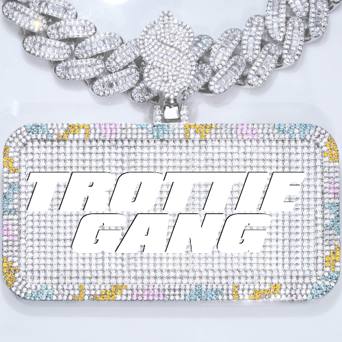 CUSTOM LETTER NECKLACE 3D COLORFUL SQUARE