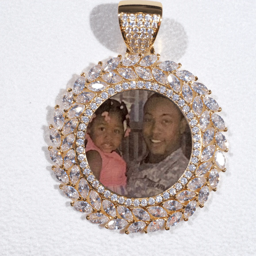 Large 3D Wheat Ear Custom Picture Pendant