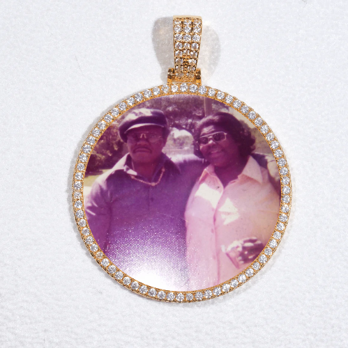 MEDIUM 3D CIRCLE CUSTOM PICTURE PENDANT