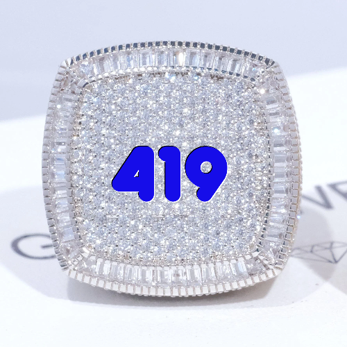 CUSTOM LETTER 3D ICED RING