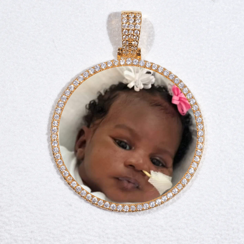 MEDIUM 3D CIRCLE CUSTOM PICTURE PENDANT