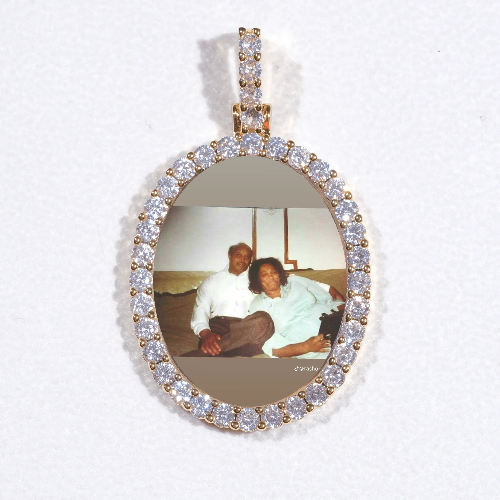 3D Oval Custom Picture Pendant