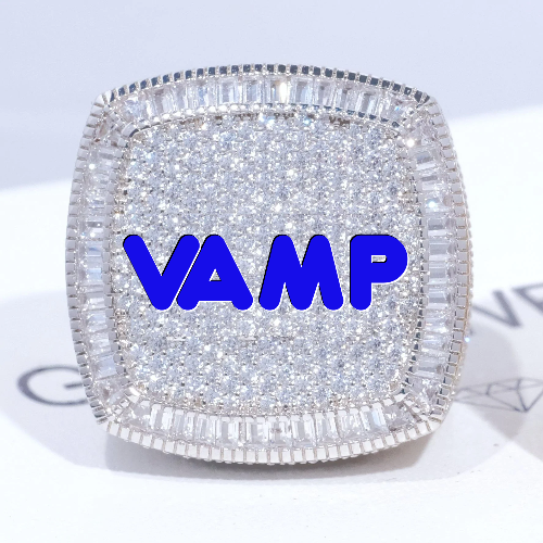 CUSTOM LETTER 3D ICED RING