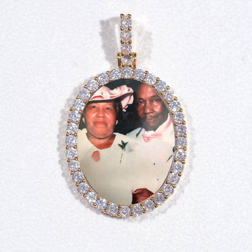 3D Oval Custom Picture Pendant