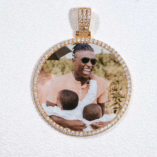 MEDIUM 3D CIRCLE CUSTOM PICTURE PENDANT