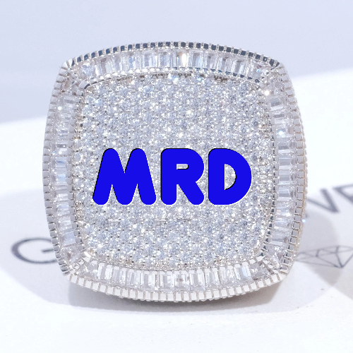 CUSTOM LETTER 3D ICED RING