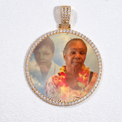 MEDIUM 3D CIRCLE CUSTOM PICTURE PENDANT
