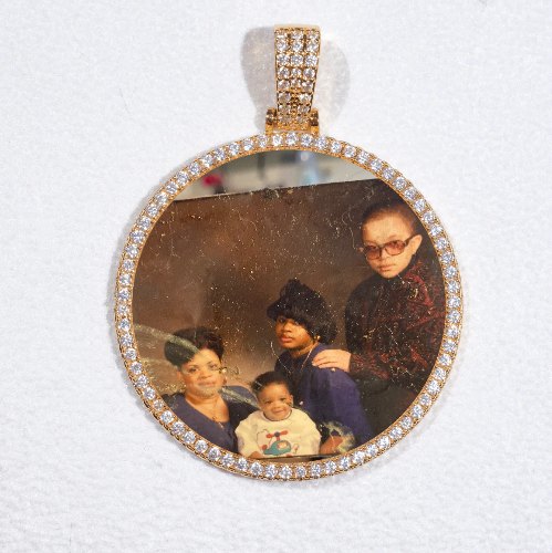 MEDIUM 3D CIRCLE CUSTOM PICTURE PENDANT