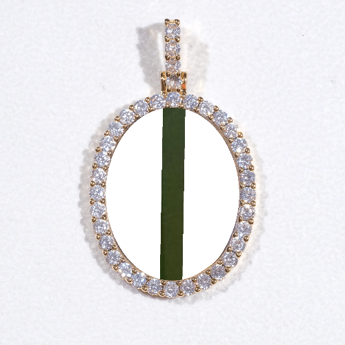 3D Oval Custom Picture Pendant