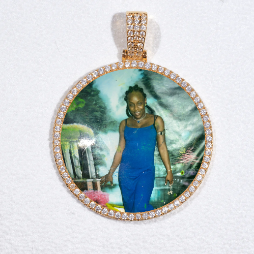 MEDIUM 3D CIRCLE CUSTOM PICTURE PENDANT
