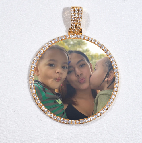 MEDIUM 3D CIRCLE CUSTOM PICTURE PENDANT