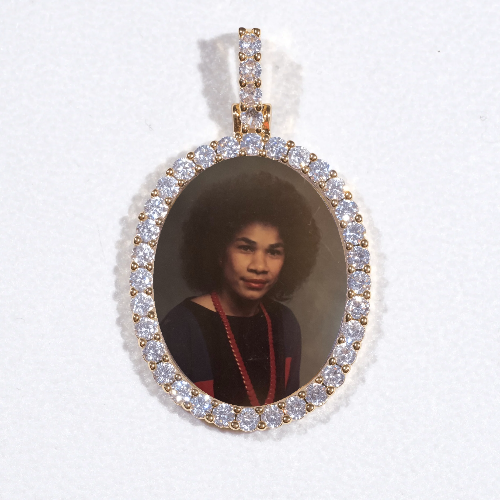 3D Oval Custom Picture Pendant