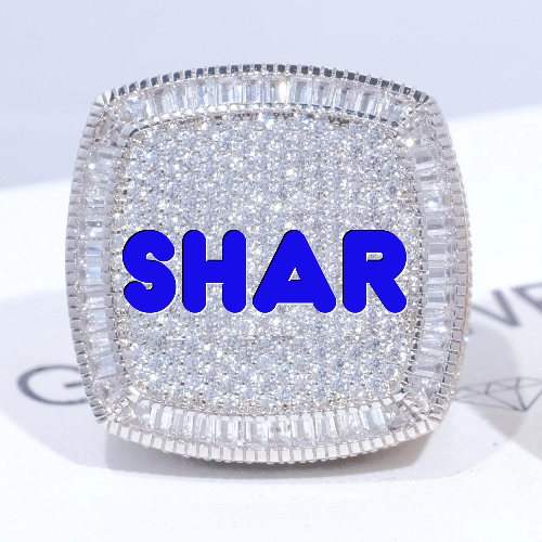 CUSTOM LETTER 3D ICED RING