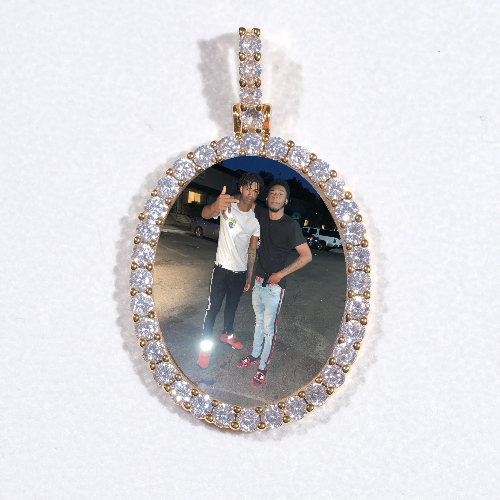 3D Oval Custom Picture Pendant