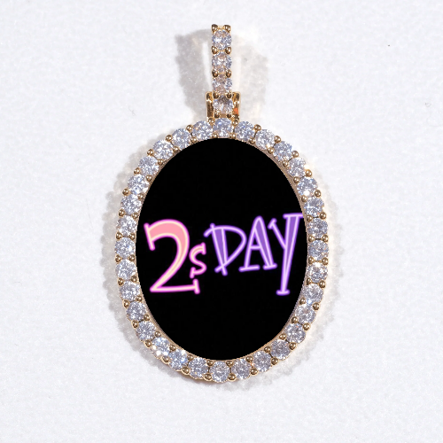 3D Oval Custom Picture Pendant