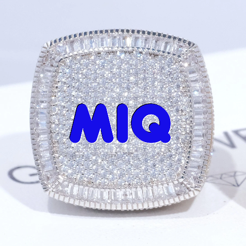 CUSTOM LETTER 3D ICED RING