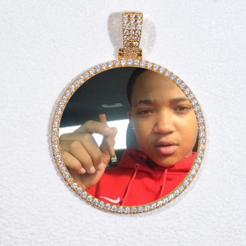 MEDIUM 3D CIRCLE CUSTOM PICTURE PENDANT