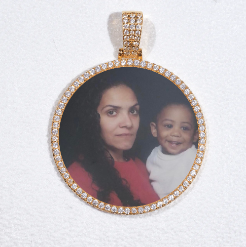MEDIUM 3D CIRCLE CUSTOM PICTURE PENDANT
