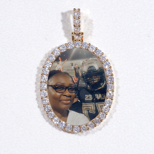 3D Oval Custom Picture Pendant