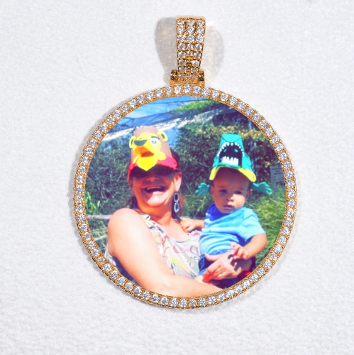 MEDIUM 3D CIRCLE CUSTOM PICTURE PENDANT