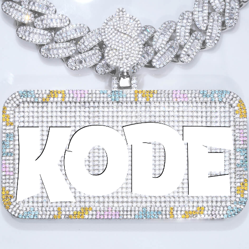 CUSTOM LETTER NECKLACE 3D COLORFUL SQUARE