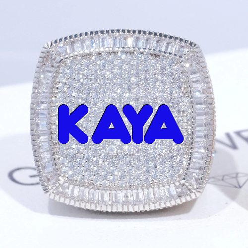 CUSTOM LETTER 3D ICED RING