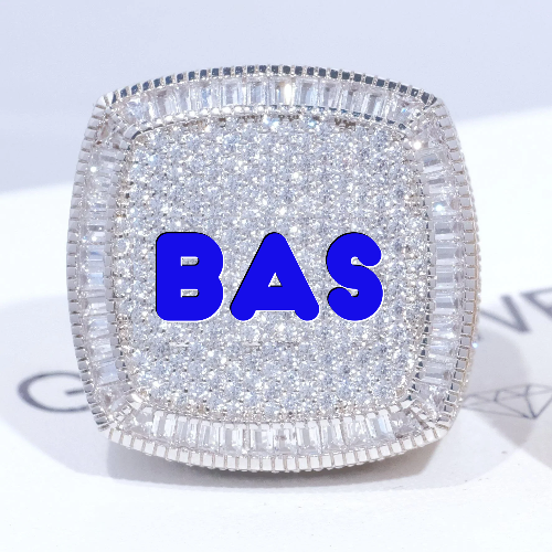 CUSTOM LETTER 3D ICED RING