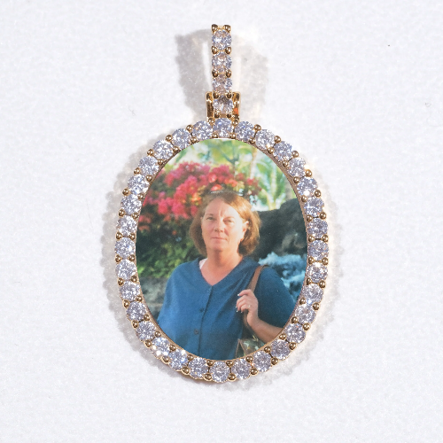 3D Oval Custom Picture Pendant