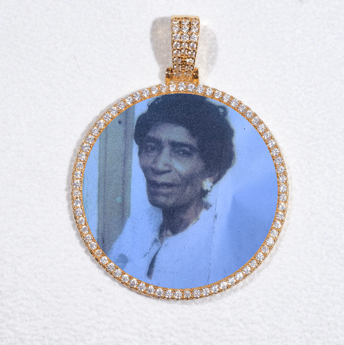 MEDIUM 3D CIRCLE CUSTOM PICTURE PENDANT