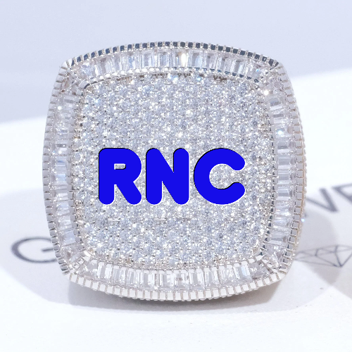 CUSTOM LETTER 3D ICED RING