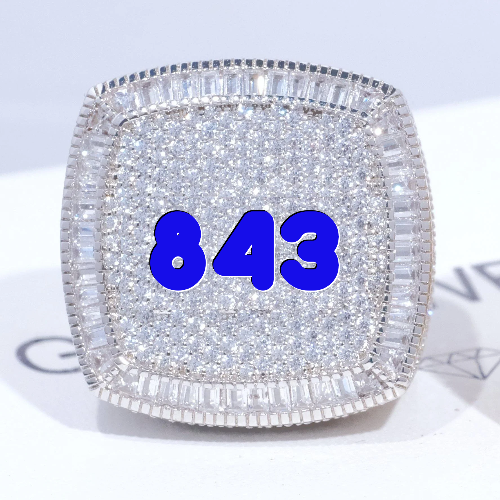 CUSTOM LETTER 3D ICED RING