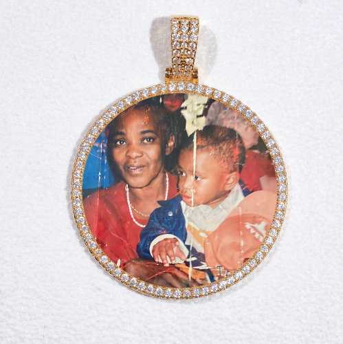 MEDIUM 3D CIRCLE CUSTOM PICTURE PENDANT
