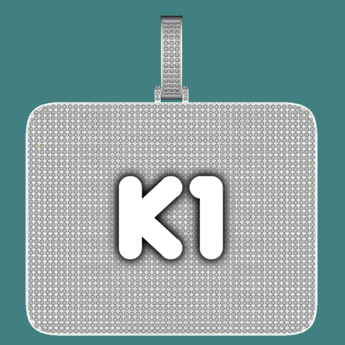 CUSTOM LETTER NECKLACE 3D BIG SQUARE
