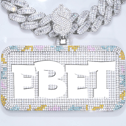 CUSTOM LETTER NECKLACE 3D COLORFUL SQUARE
