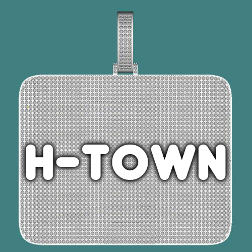 CUSTOM LETTER NECKLACE 3D BIG SQUARE