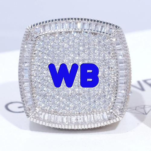 CUSTOM LETTER 3D ICED RING