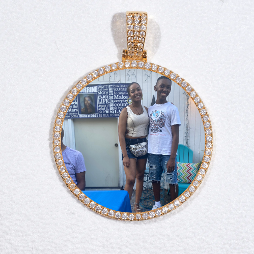 MEDIUM 3D CIRCLE CUSTOM PICTURE PENDANT