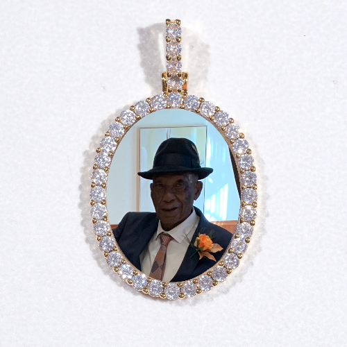 3D Oval Custom Picture Pendant