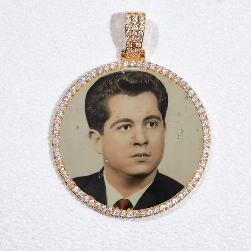MEDIUM 3D CIRCLE CUSTOM PICTURE PENDANT