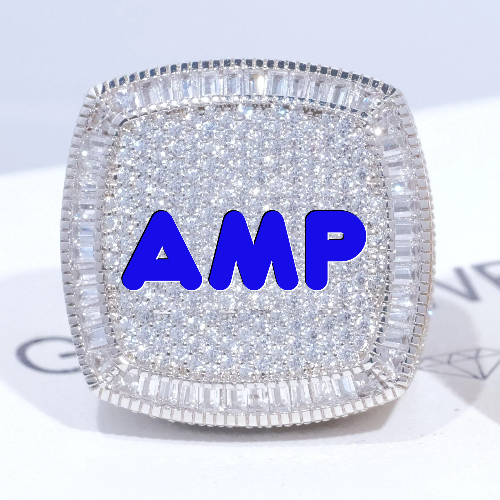 CUSTOM LETTER 3D ICED RING