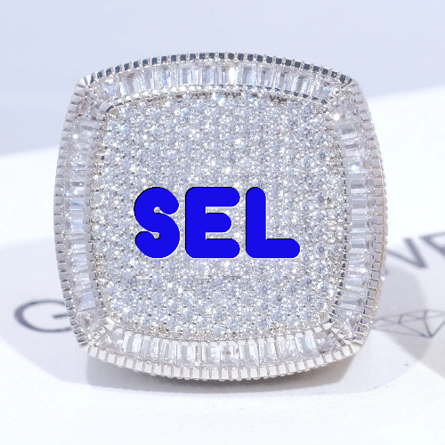 CUSTOM LETTER 3D ICED RING
