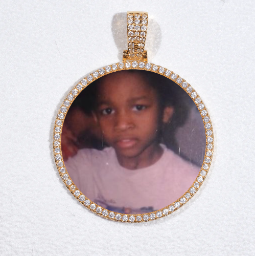 MEDIUM 3D CIRCLE CUSTOM PICTURE PENDANT