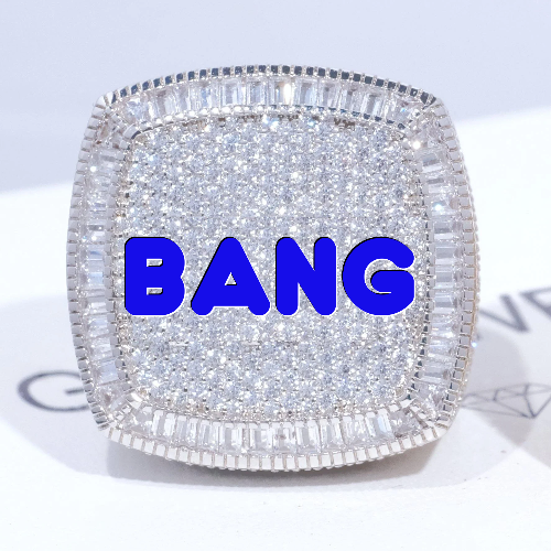 CUSTOM LETTER 3D ICED RING