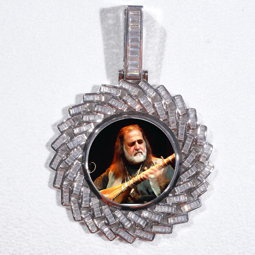 Large 3D Baguette Custom Picture Pendant