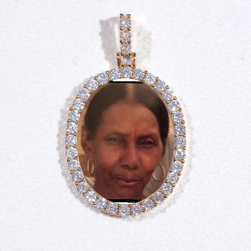 3D Oval Custom Picture Pendant
