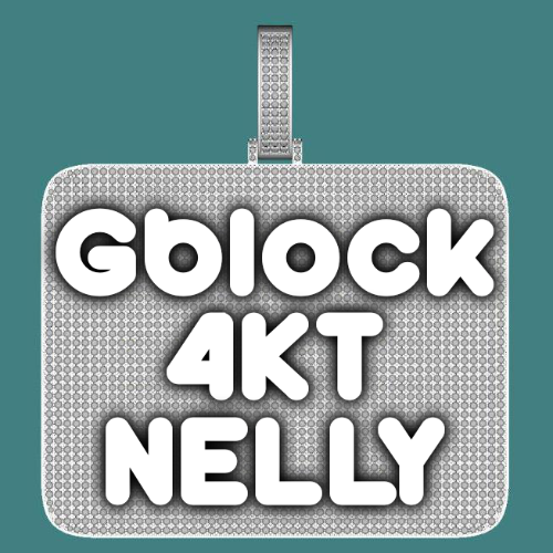 CUSTOM LETTER NECKLACE 3D BIG SQUARE