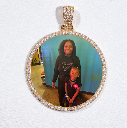 MEDIUM 3D CIRCLE CUSTOM PICTURE PENDANT