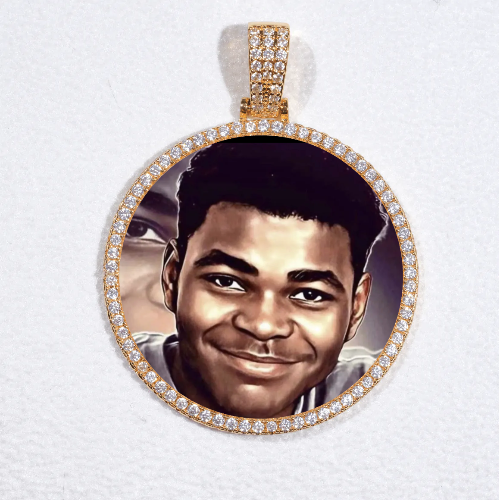 MEDIUM 3D CIRCLE CUSTOM PICTURE PENDANT