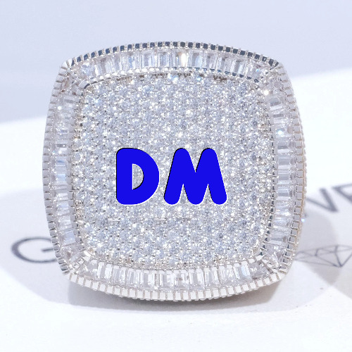 CUSTOM LETTER 3D ICED RING