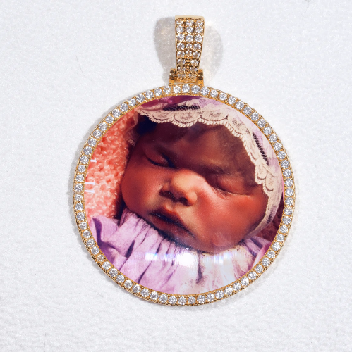 MEDIUM 3D CIRCLE CUSTOM PICTURE PENDANT